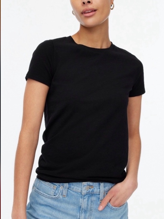 J. Crew Factory Tops - J Crew Factory Black Vintage Slub Cotton Crewneck Tee Shirt, size 2X NWT
